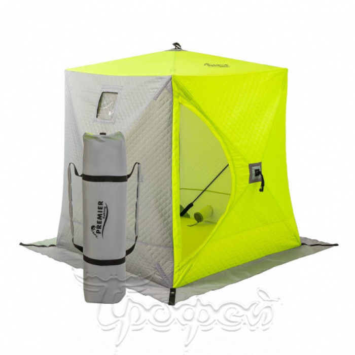 Палатка зимняя Premier PR-ISCI-180YLG Куб утепл. 1,8х1,8 yellow lumi-gray
