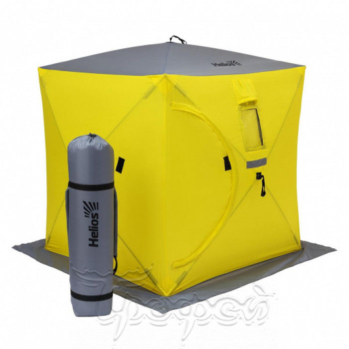 Палатка зимняя Helios HS-ISC-180YG Куб 1,8х1,8 yellow/gray