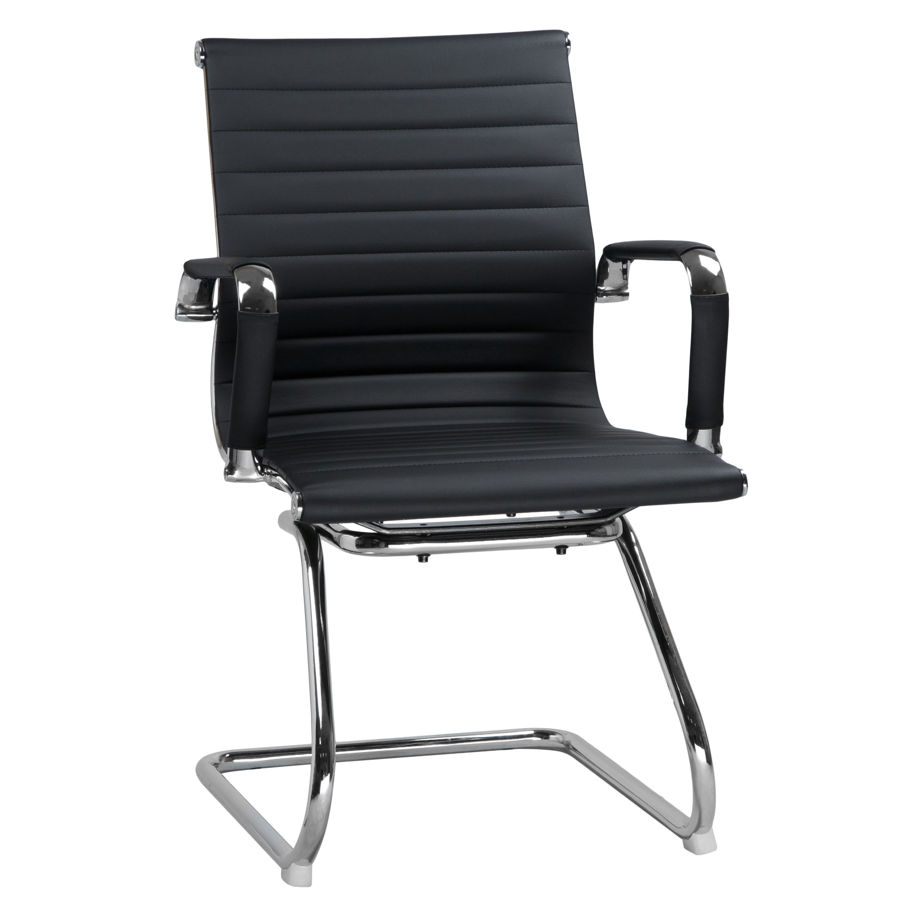 Офисное кресло DOBRIN 102N-LMR CODY черный, хромированная сталь
