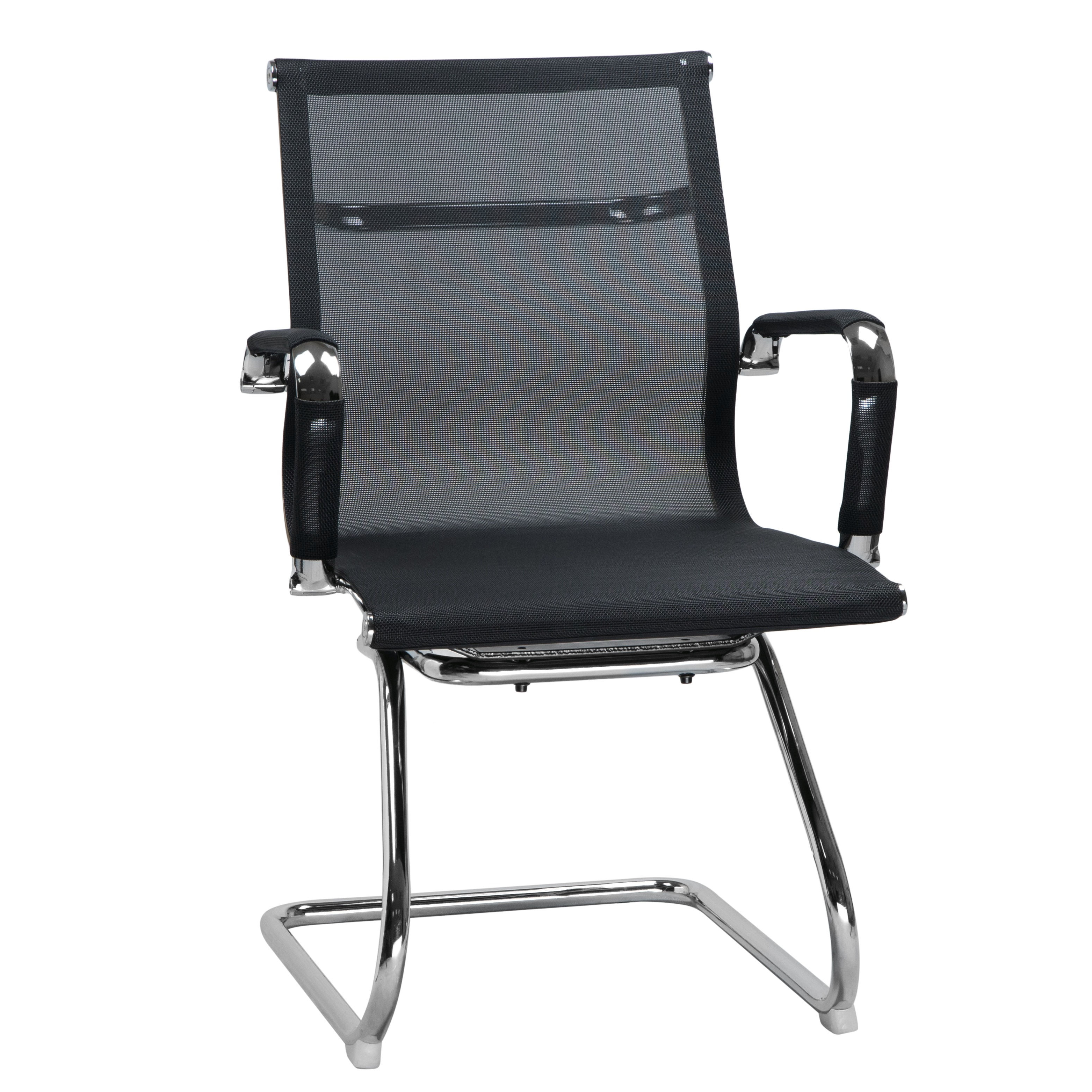 Офисное кресло DOBRIN 102N Mesh-LMR CODY MESH черный, хромированная сталь