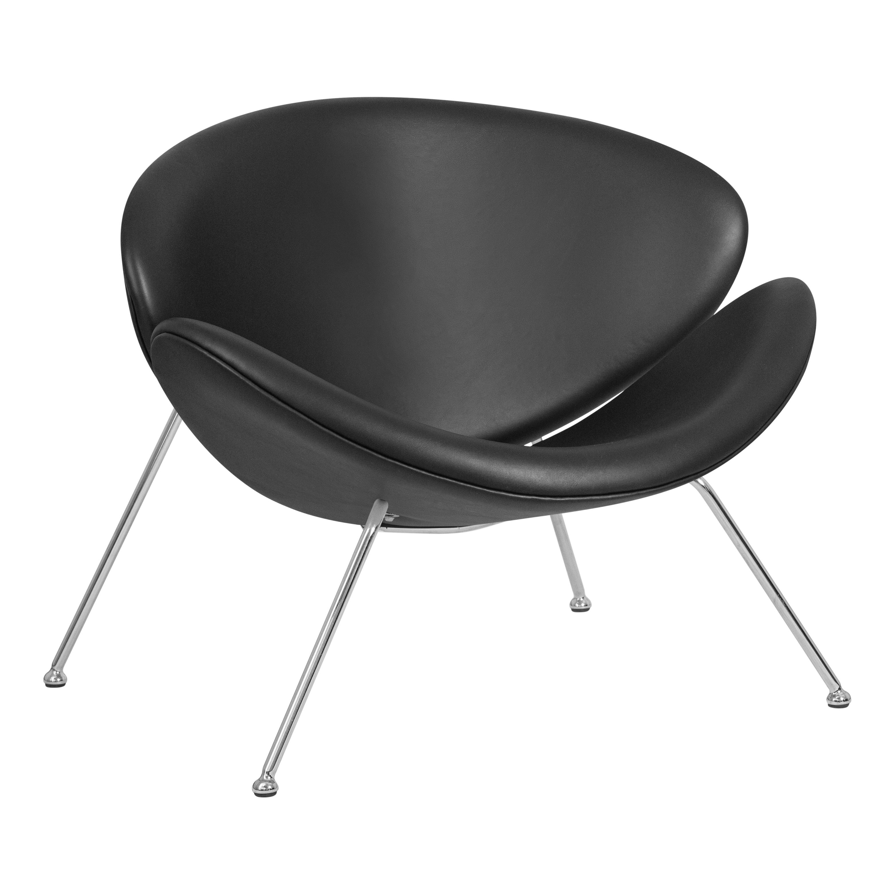 Кресло DOBRIN 72-LMO EMILY черный (YP16), хромированная сталь
