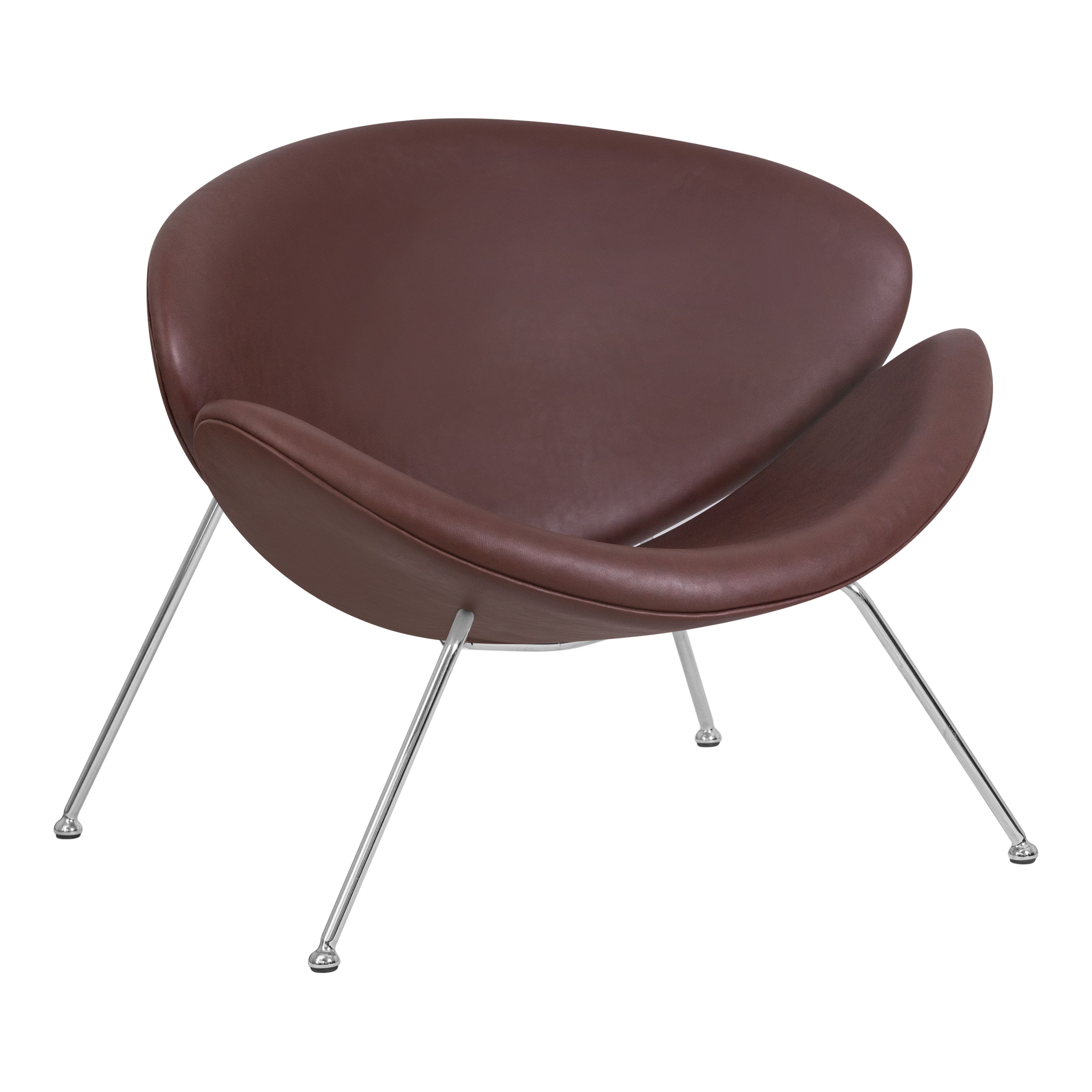 Кресло DOBRIN 72-LMO EMILY коричневый (YP5), хромированная сталь