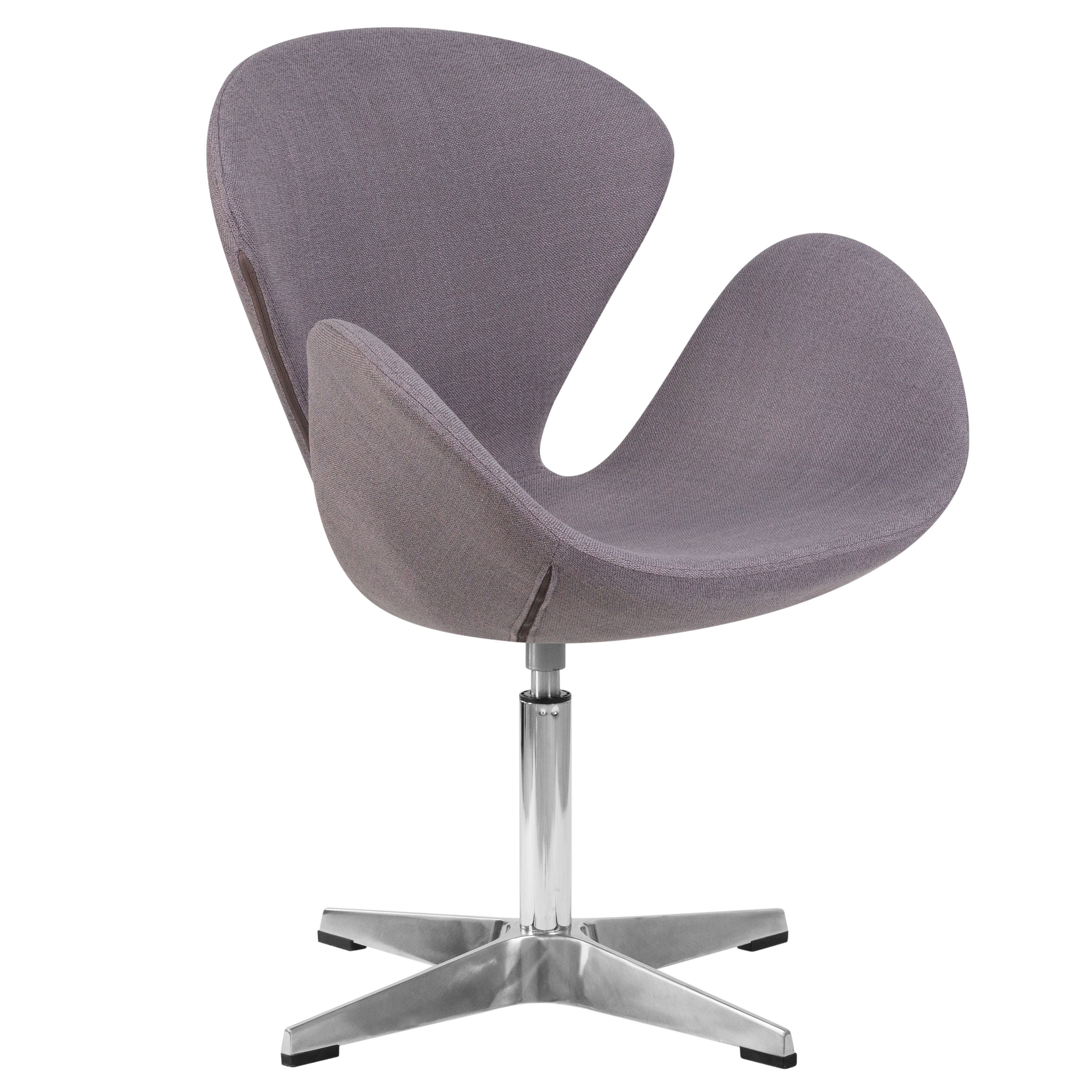 Кресло DOBRIN 69A-LMO SWAN серый (IF11), алюминиевое основание