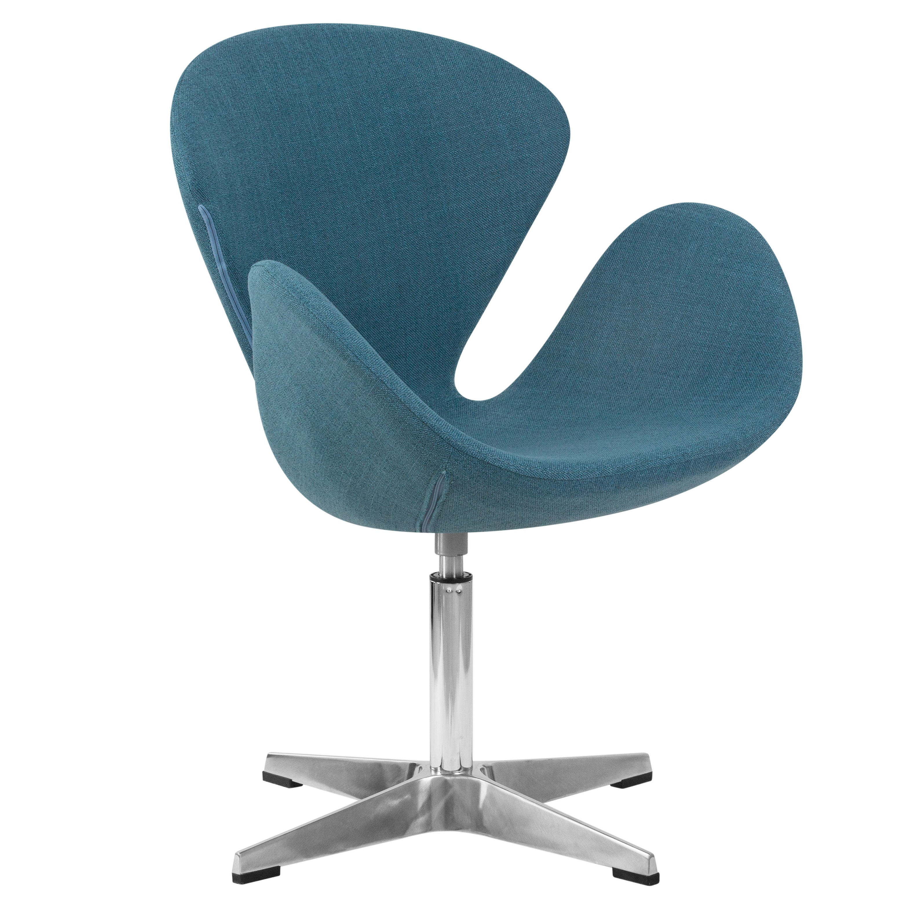 Кресло DOBRIN 69A-LMO SWAN синий (IF6), алюминиевое основание