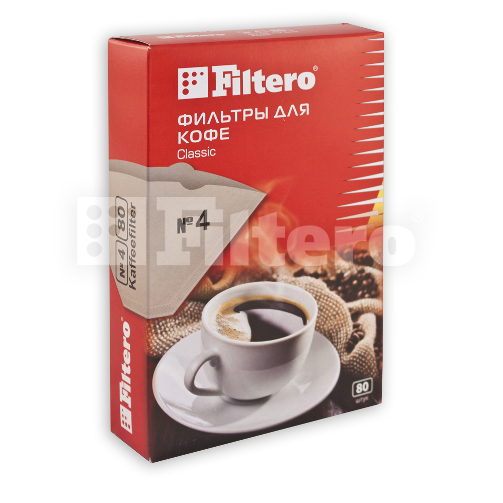 Filtero Фильтры для кофеварок Filtero №4 бумажные 80