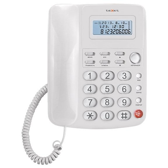 Телефон  teXet TX-250 белый