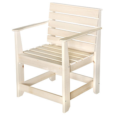184 Кресло деревянное 62х87х50см, с подлокотниками, разборное, липа (Россия)