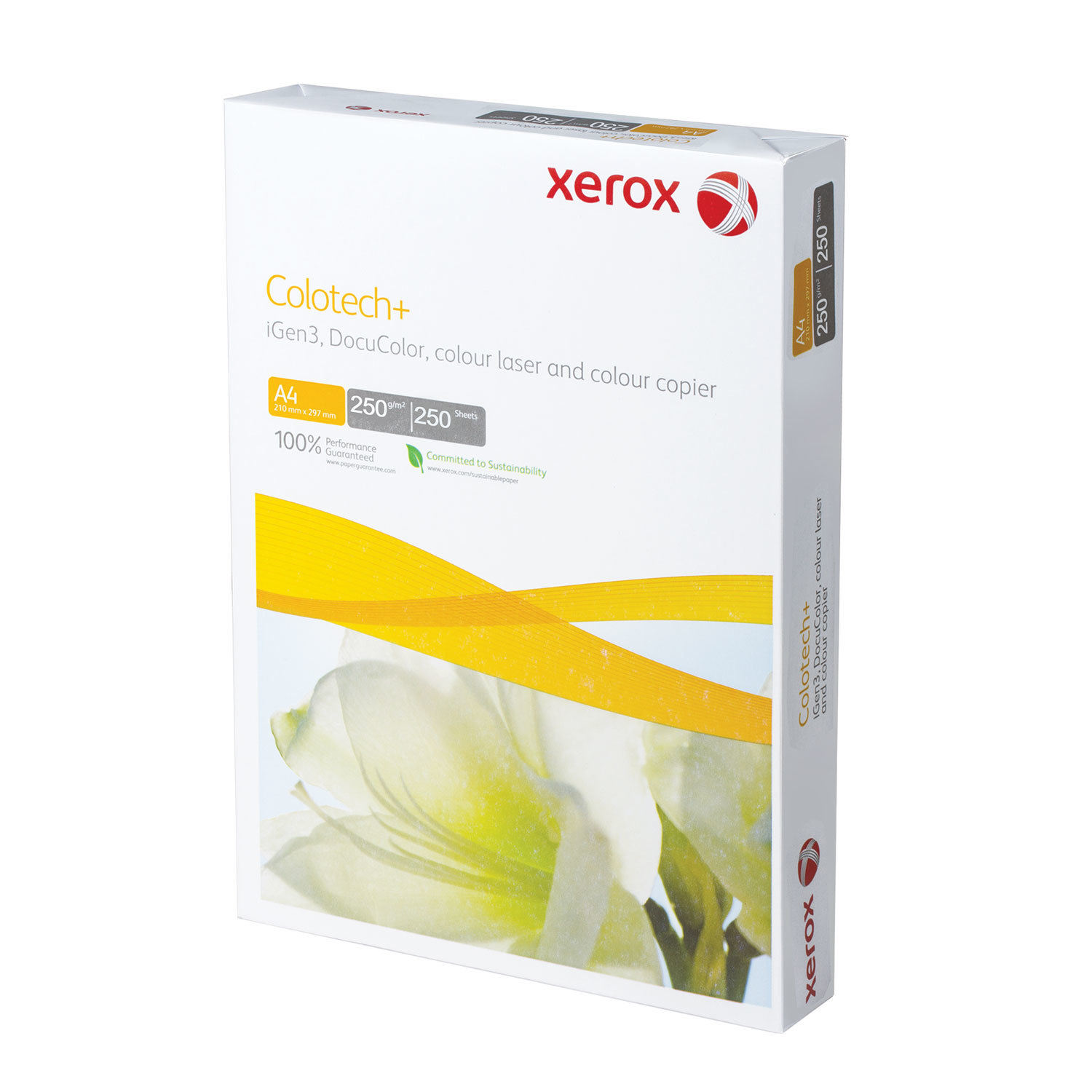 Бумага XEROX COLOTECH PLUS, А4, 250 г/м2, 250 л., для полноцветной лазерной печати, А++, Австрия, 170% (CIE), 003R98975