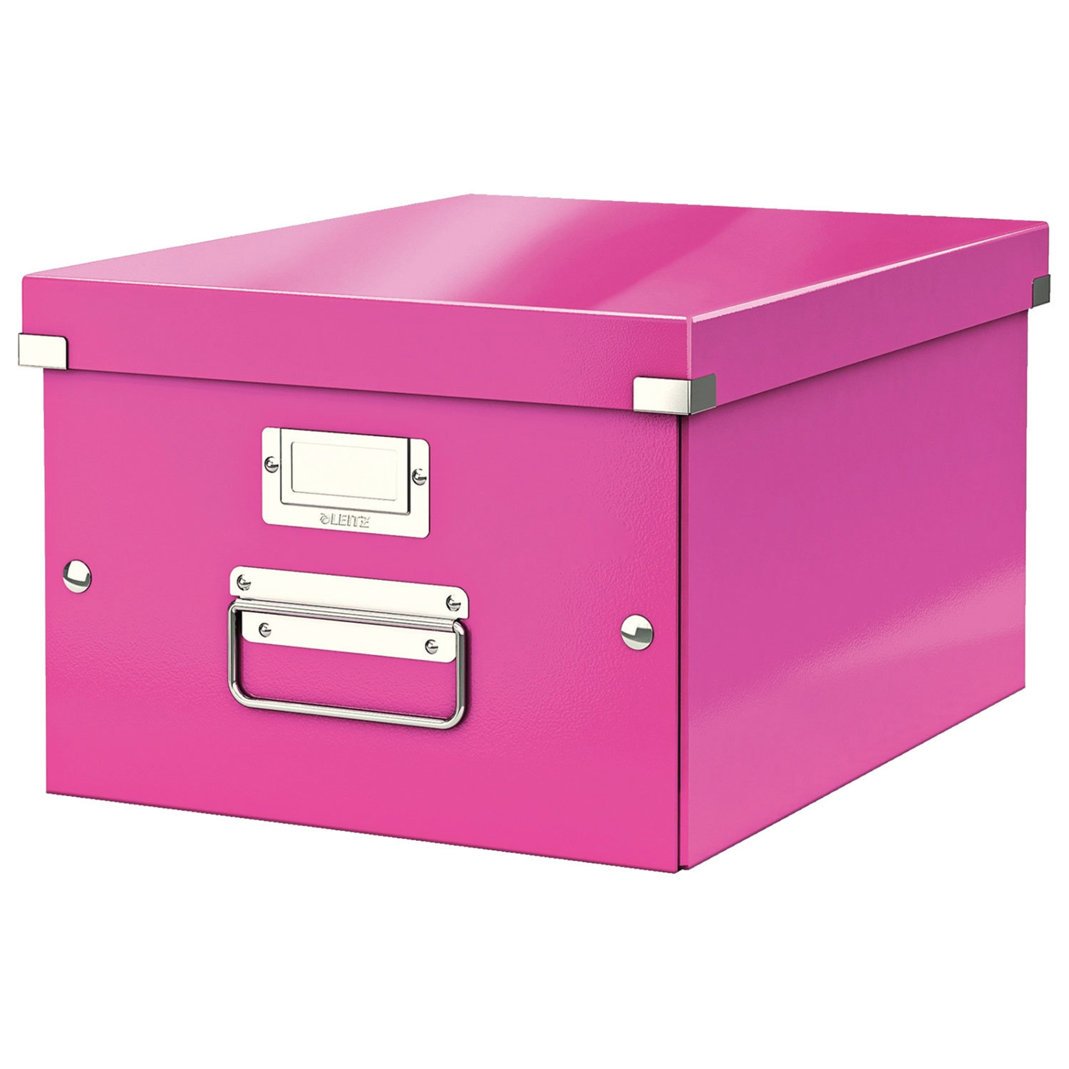 Короб архивный LEITZ Click & Store M, 200х280х370 мм, ламинированный картон, разборный, розовый, 60440023