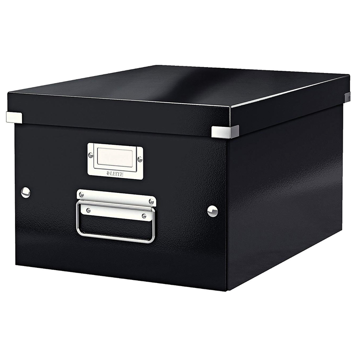 Короб архивный LEITZ Click & Store M, 200х280х370 мм, ламинированный картон, разборный, черный, 60440095