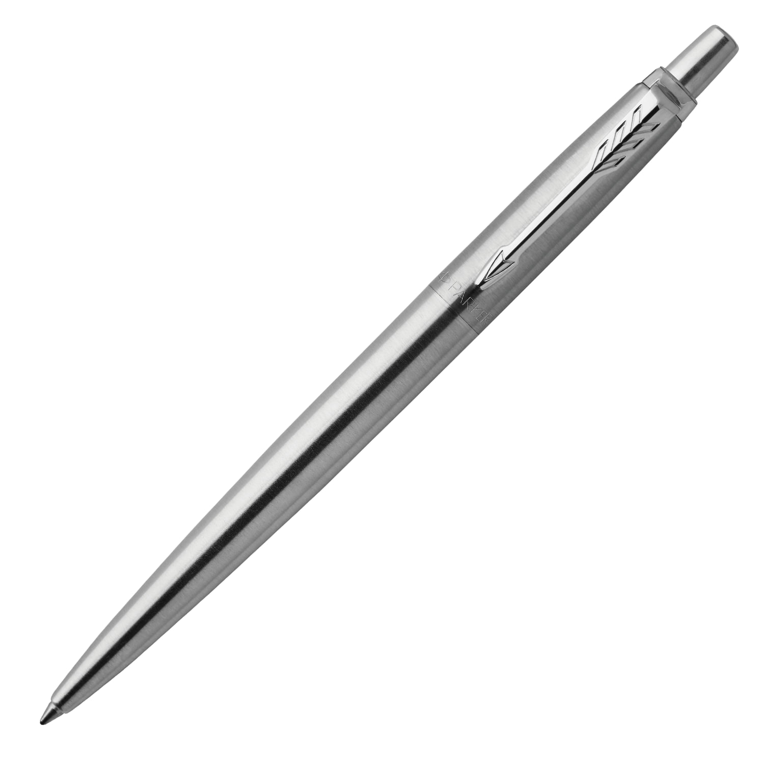 Ручка гелевая PARKER Jotter Stainless Steel CT, корпус серебристый, детали из нержавеющей стали, черная, 2020646