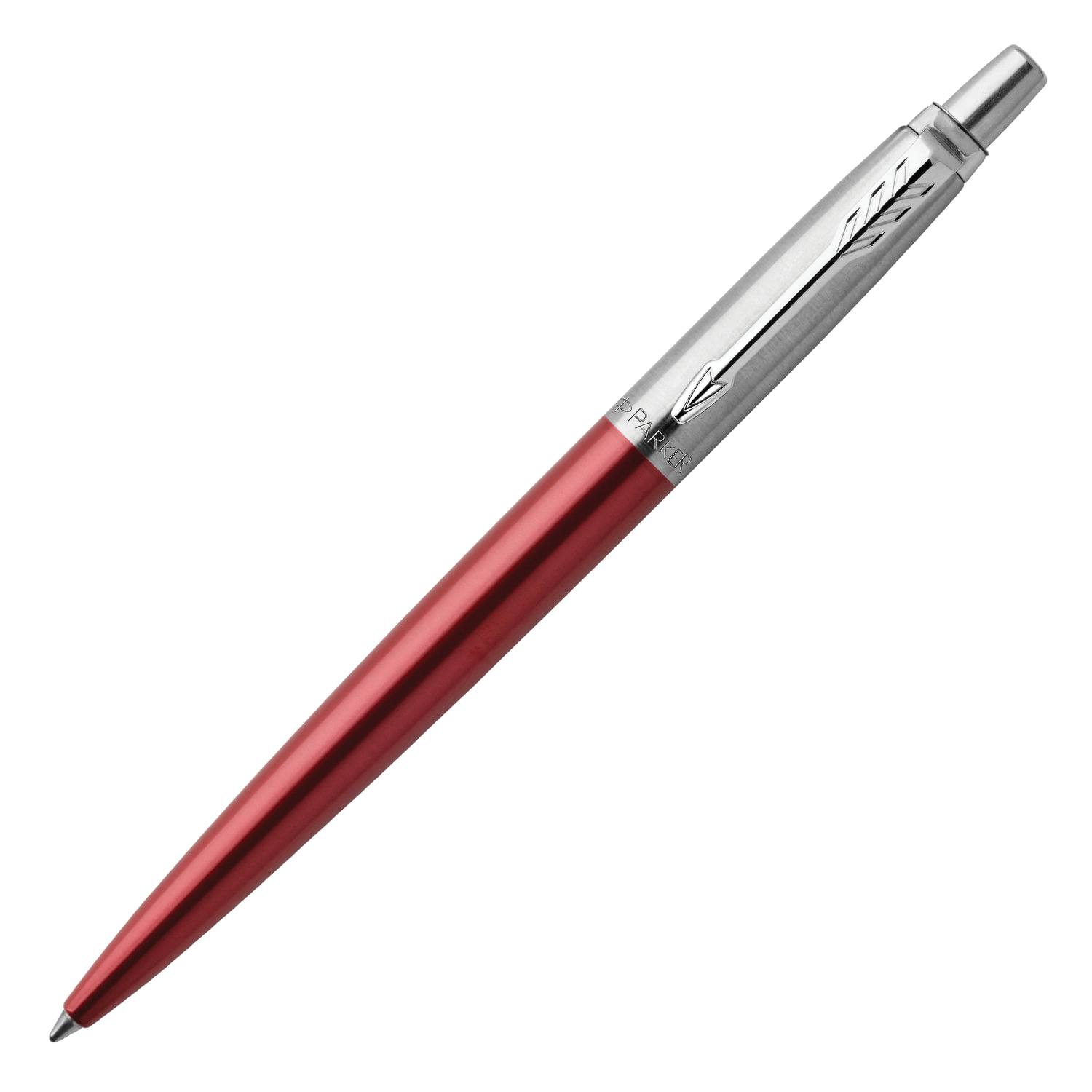 Ручка гелевая PARKER Jotter Kensington Red CT, корпус красный, детали из нержавеющей стали, черная, 2020648
