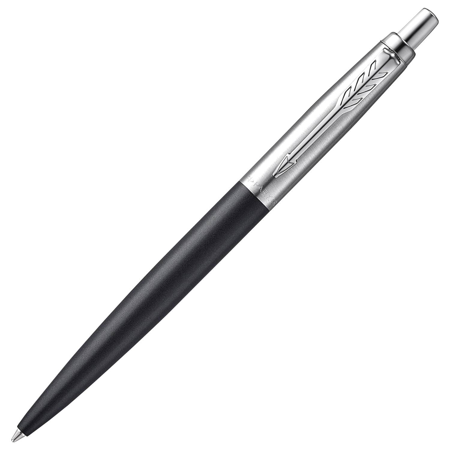 Ручка шариковая PARKER Jotter XL, УТОЛЩЕННЫЙ корпус, черный матовый лак, детали из нержавеющей стали, синяя, 2068358