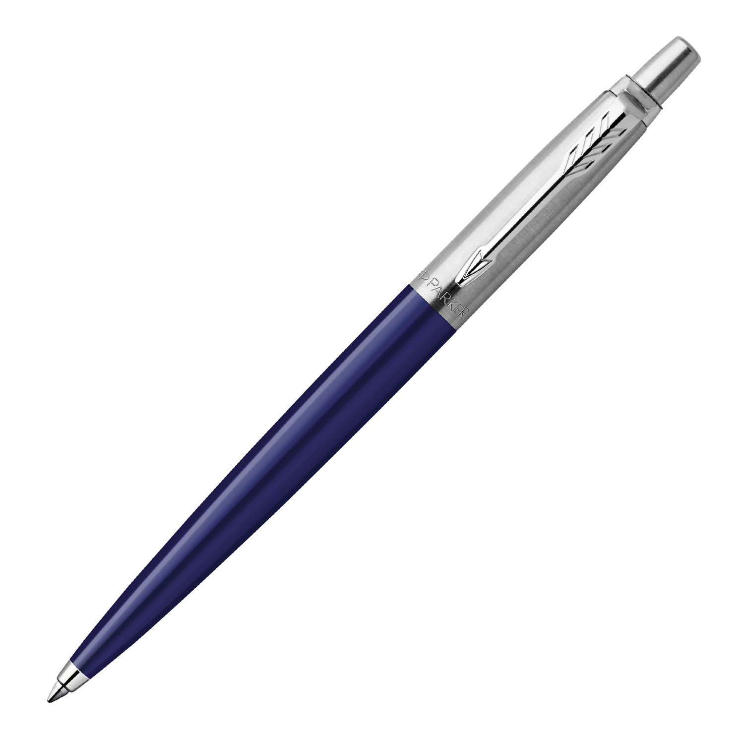 Ручка шариковая PARKER Jotter Plastic CT, корпус синий, детали из нержавеющей стали, синяя, R0033170