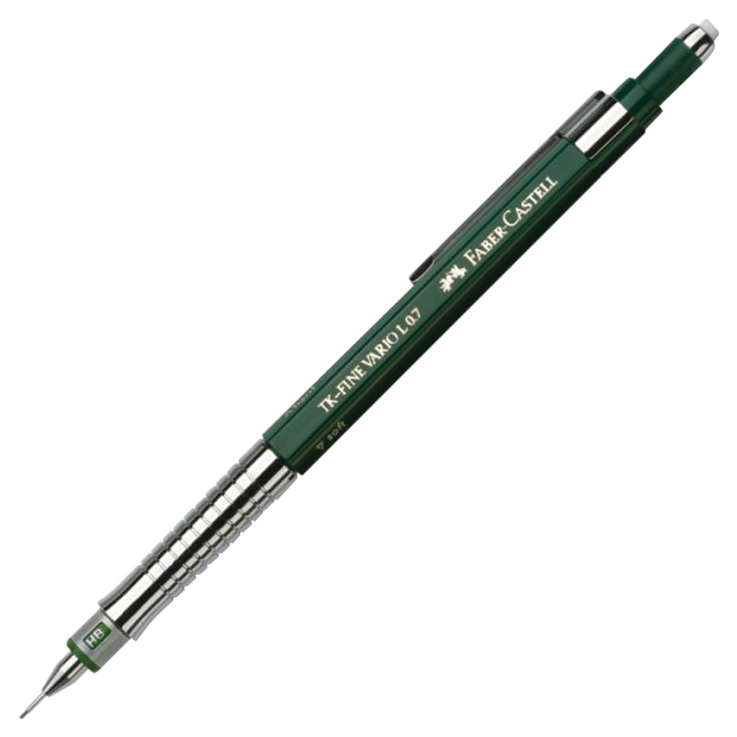 Карандаш механический 0,7 мм, FABER-CASTELL TK-Fine Vario L, ластик, корпус темно-зеленый, 135700