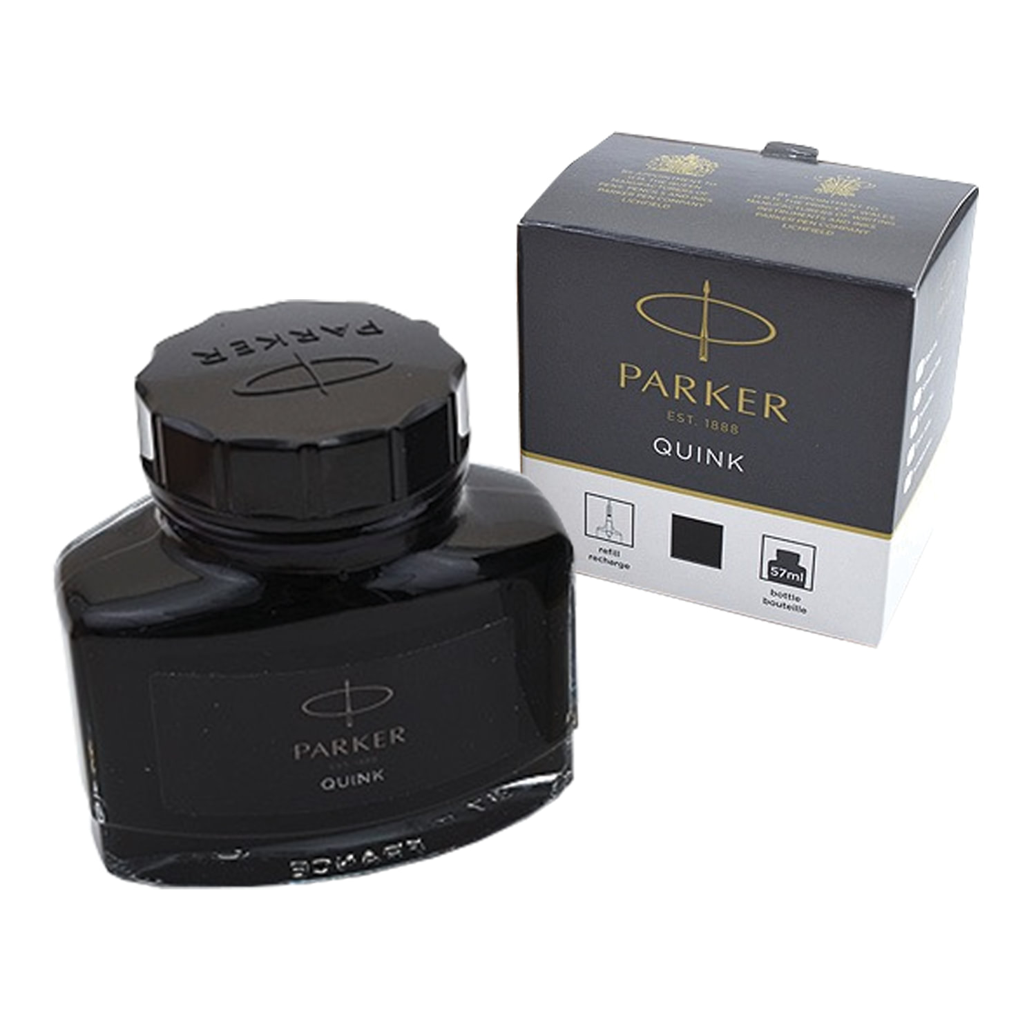 Чернила PARKER Bottle Quink, объем 57 мл, черные, 1950375