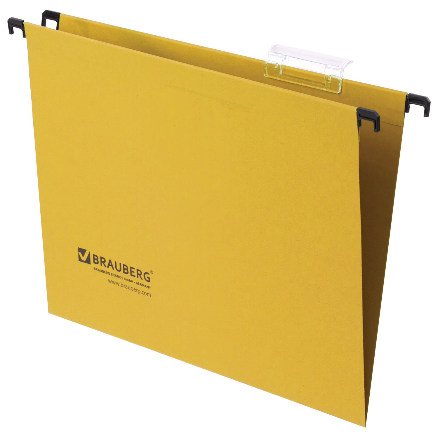 Подвесные папки А4, 350х245 мм, до 80 листов, желтые, картон, BRAUBERG 231790 комплект 10 шт.