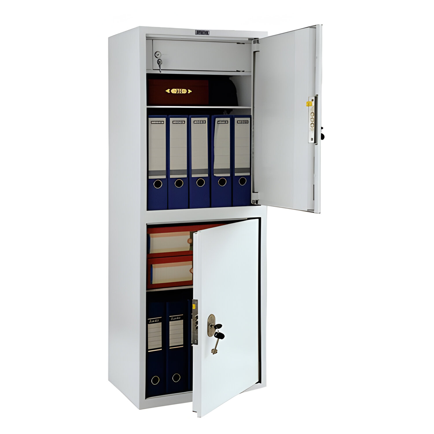 AIKO Шкаф металлический для документов AIKO SL-125/2Т светло-серый, 1252х460х340 мм, 31 кг