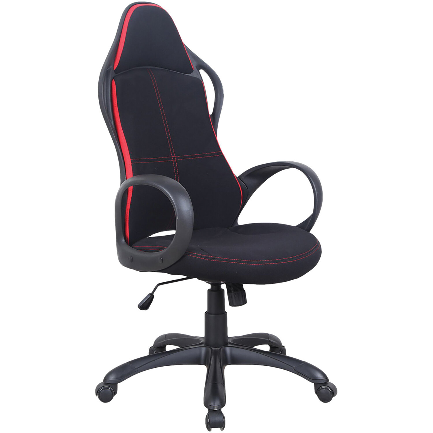 Кресло офисное BRABIX PREMIUM Force EX-516, ткань, черное/вставки красные, 531571