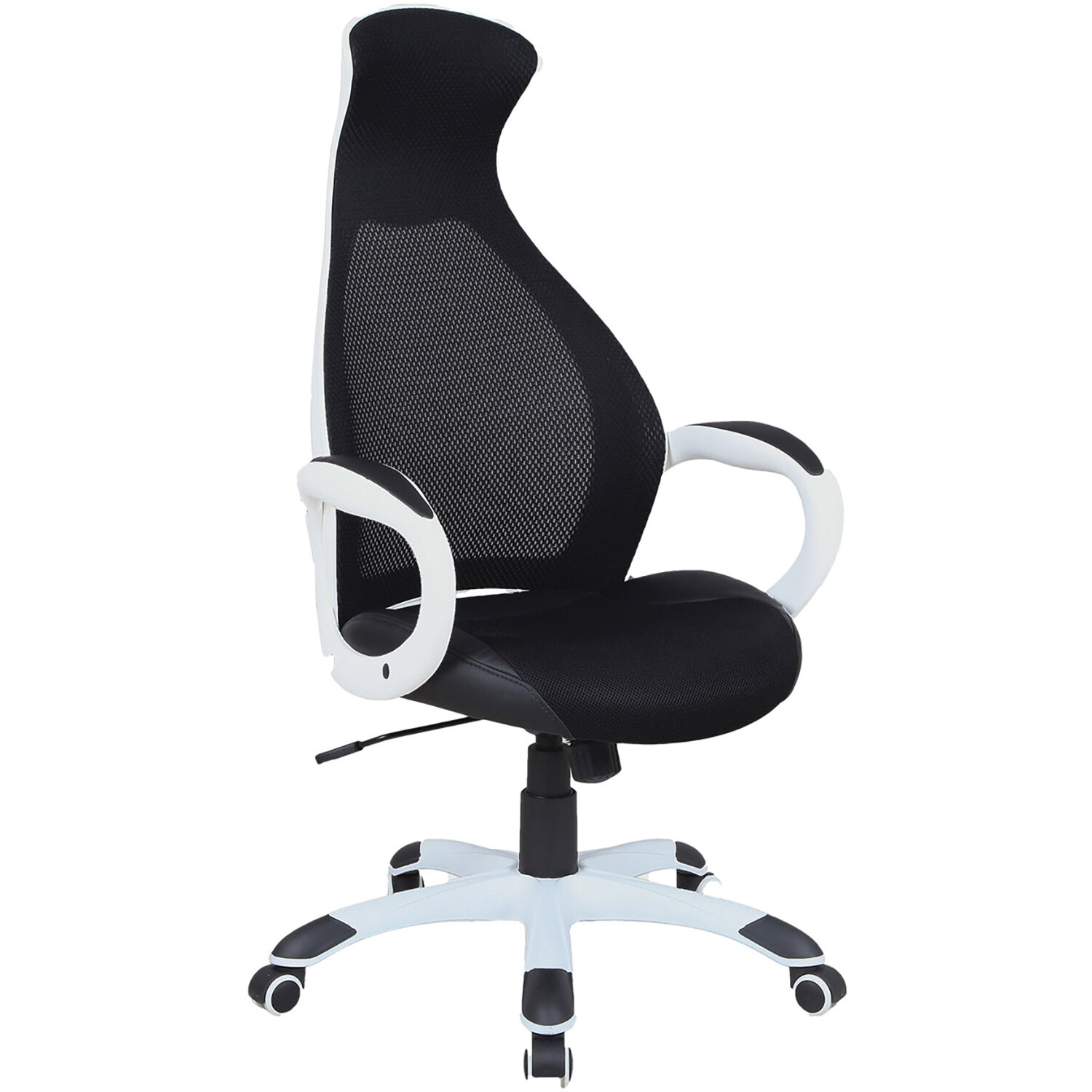 Кресло офисное BRABIX PREMIUM Genesis EX-517, пластик белый, ткань/экокожа/сетка черная, 531573