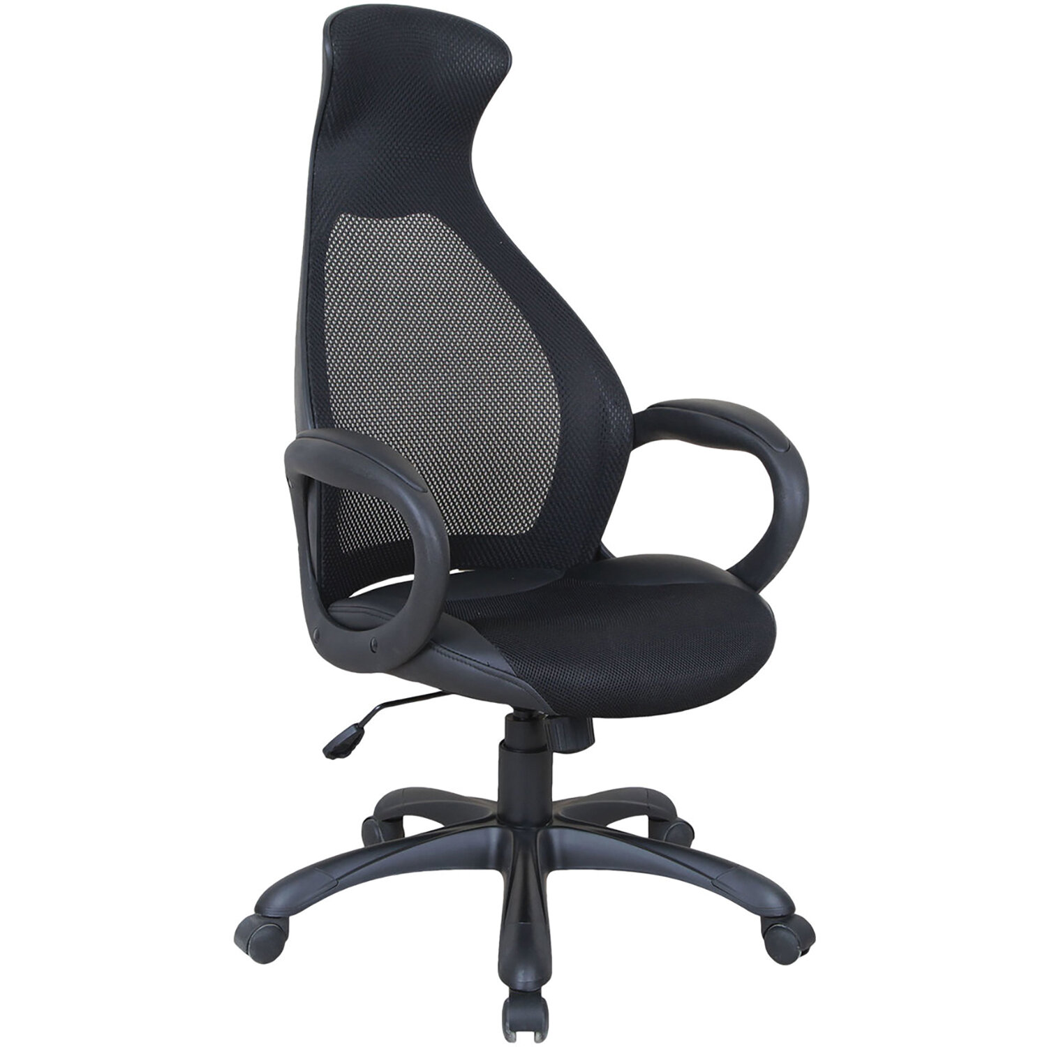 Кресло офисное BRABIX PREMIUM Genesis EX-517, пластик черный, ткань/экокожа/сетка черная, 531574