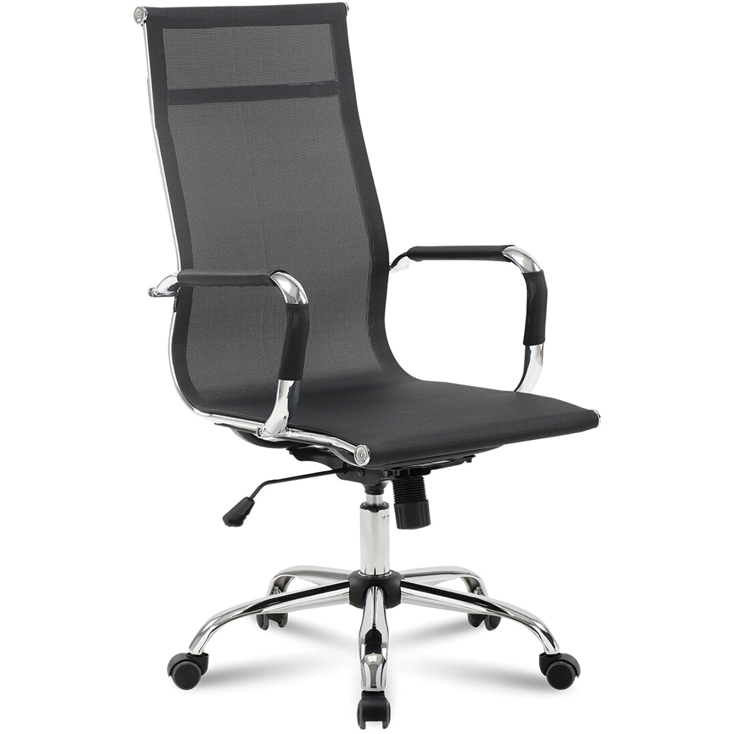 Кресло офисное BRABIX Line EX-530, хром, сетка, черное, 531846