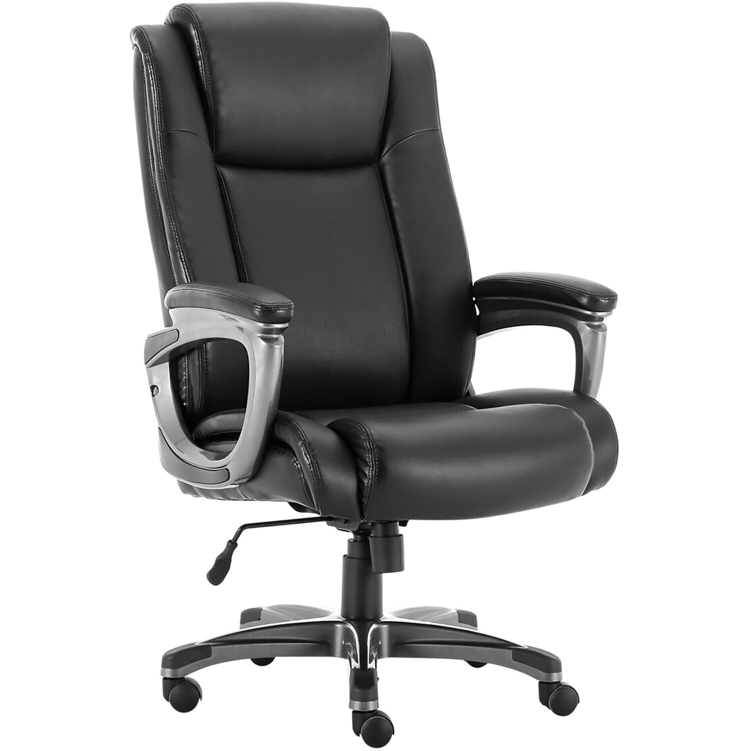 Кресло офисное BRABIX PREMIUM Solid HD-005, НАГРУЗКА до 180 кг, рециклированная кожа, черное, 531941