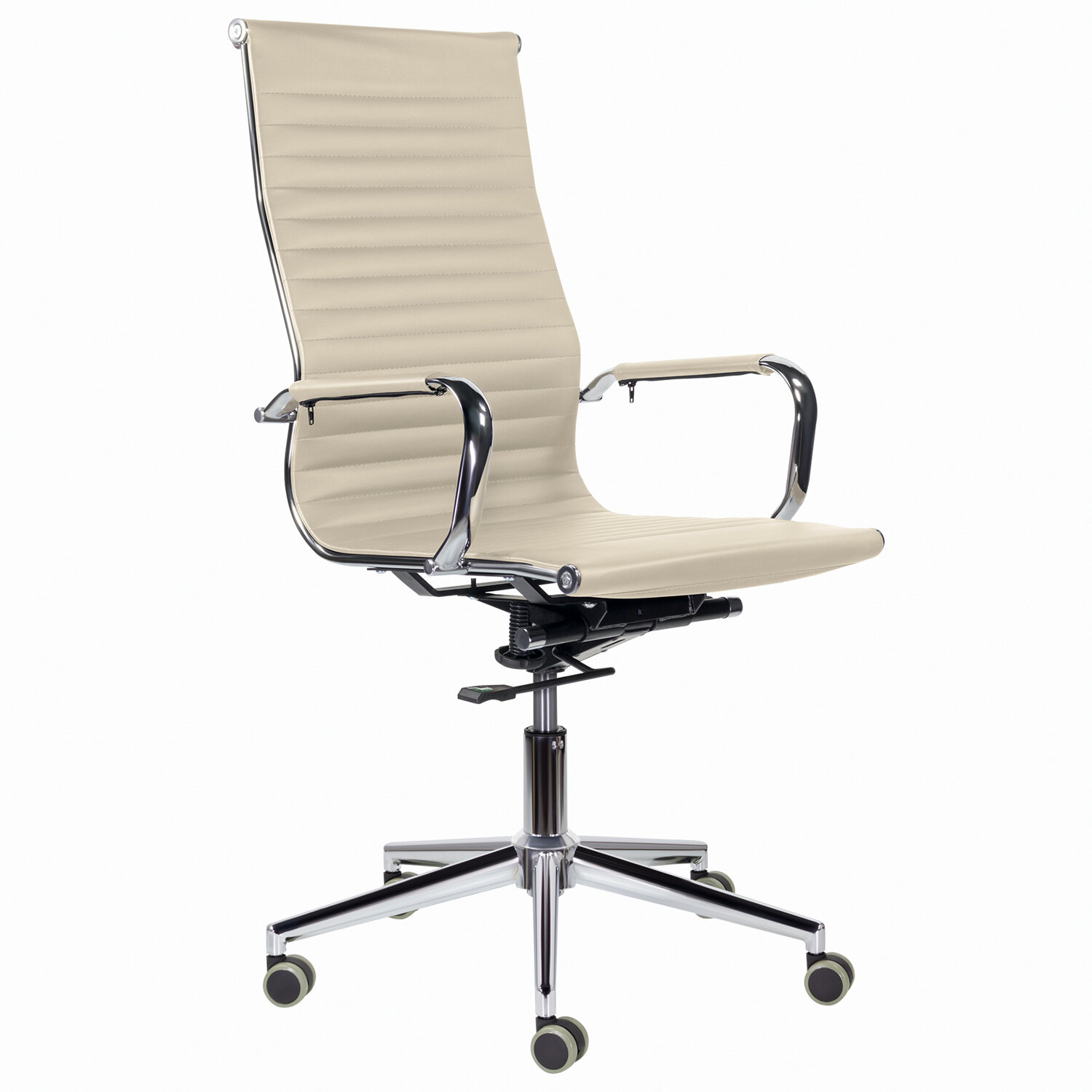 Кресло офисное BRABIX PREMIUM Intense EX-531, экокожа, хром, бежевое, 532541