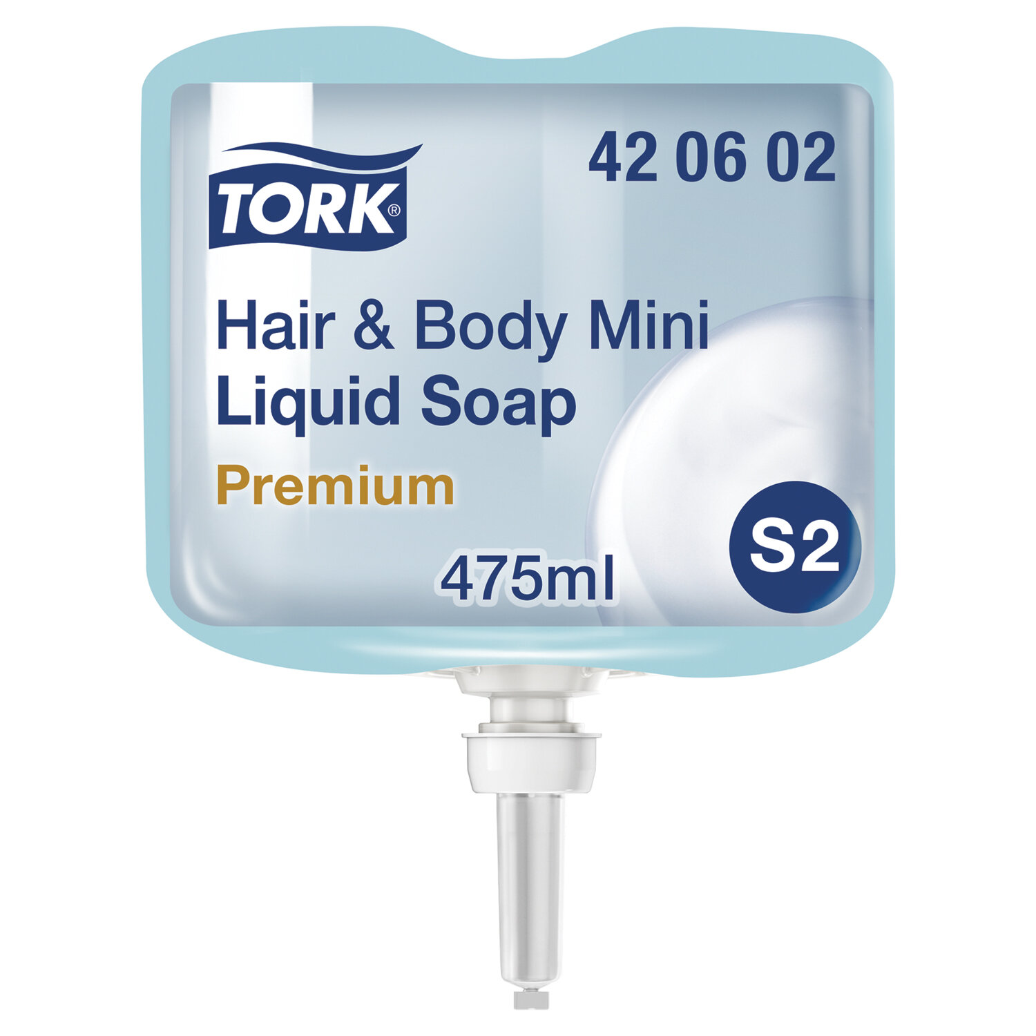 TORK Картридж с жидким мылом-гелем одноразовый TORK (Система S2) Premium, 0,475 л, 420602