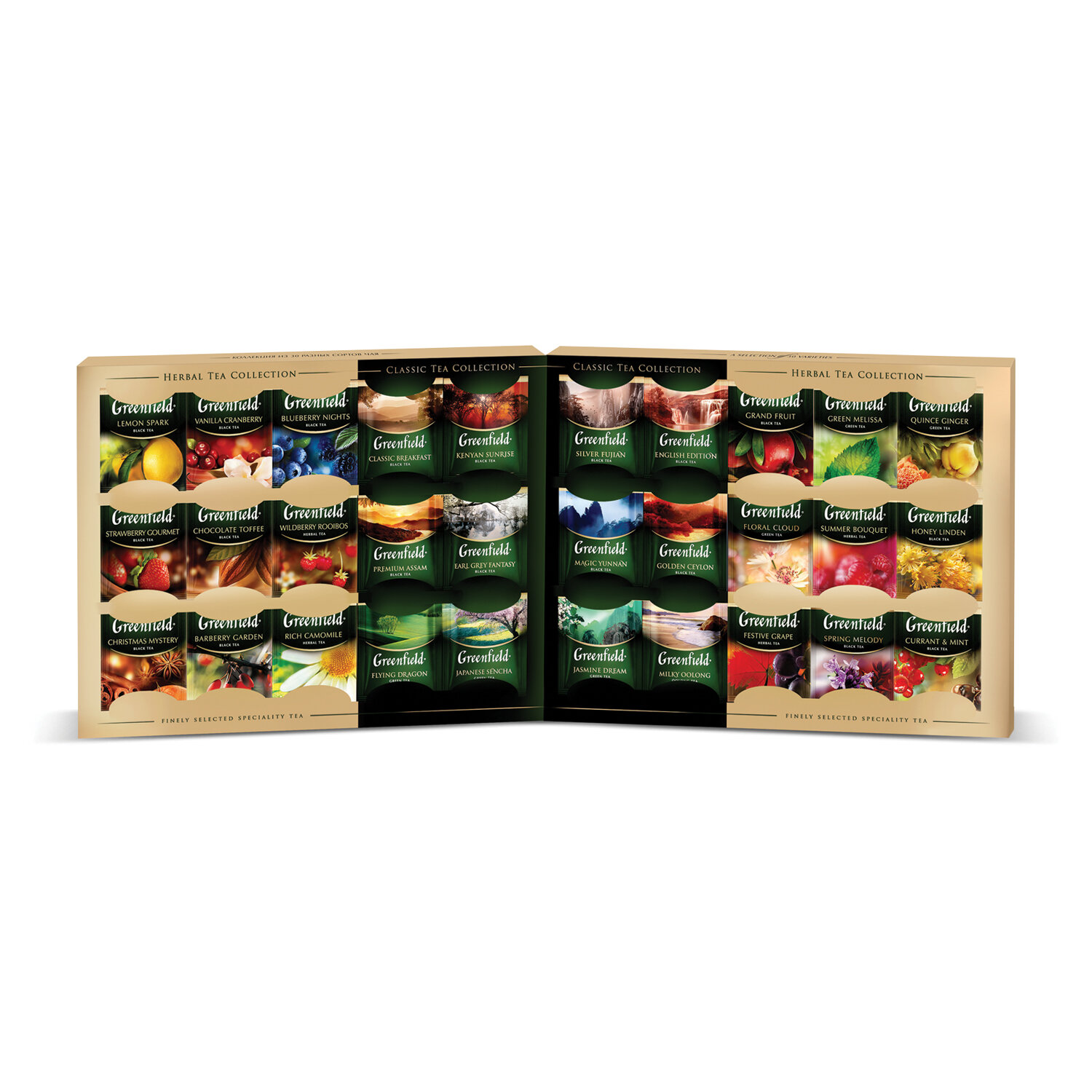 Чай GREENFIELD 1074-08, набор 30 видов, 120 пакетиков