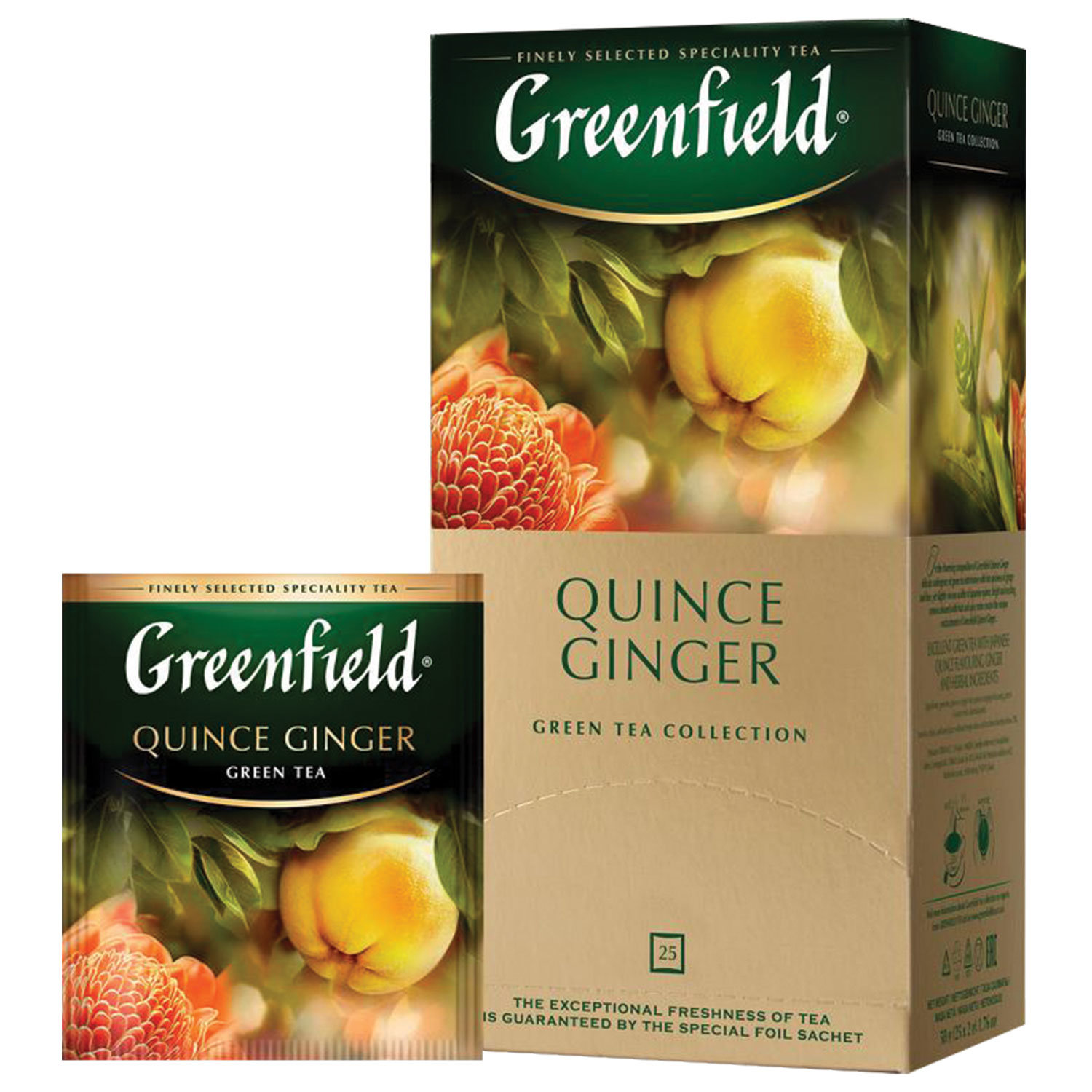 Чай GREENFIELD Quince Ginge 1388-10, 25 пакетиков