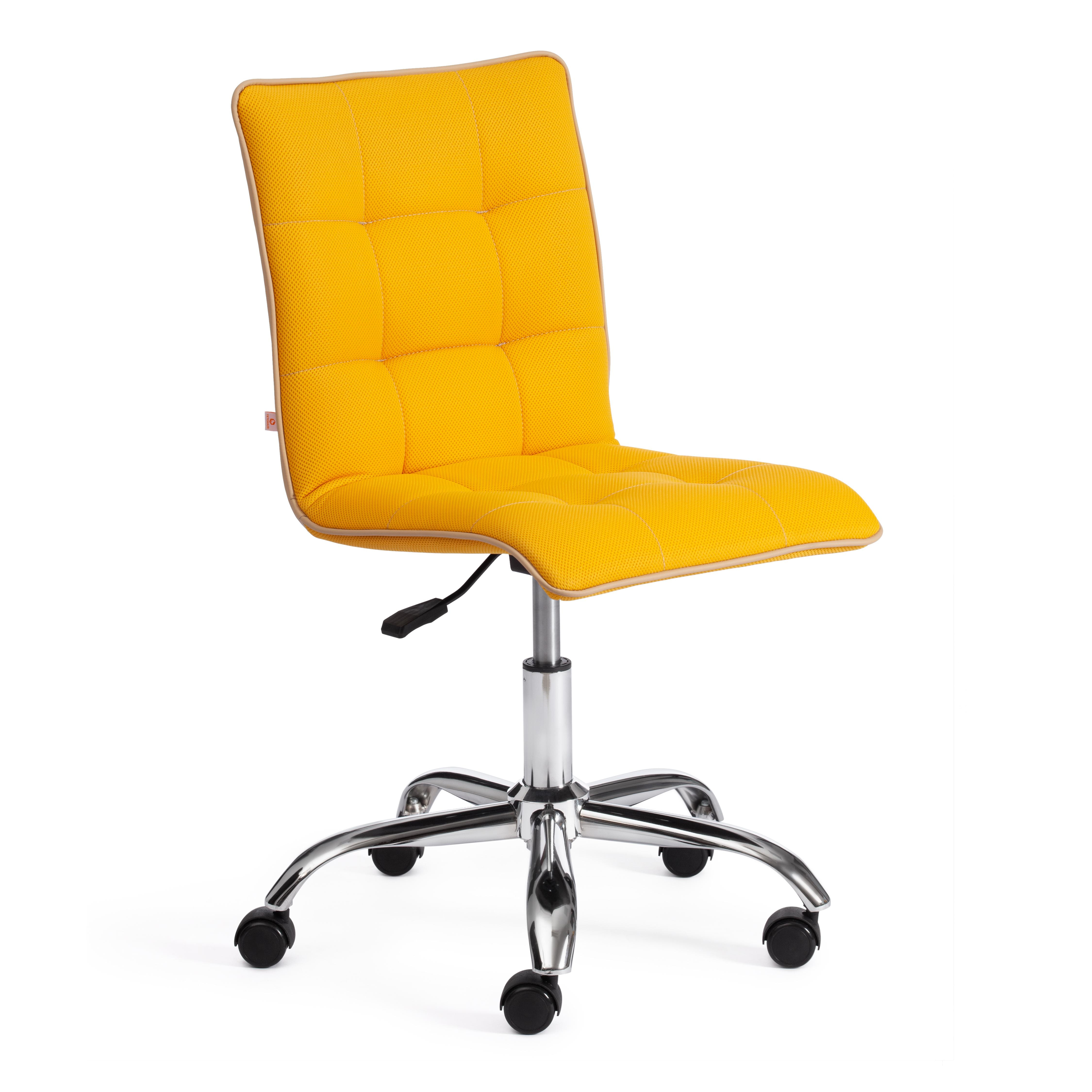 Кресло TetChair Zero ткань-кожзам, желтый-бежевый