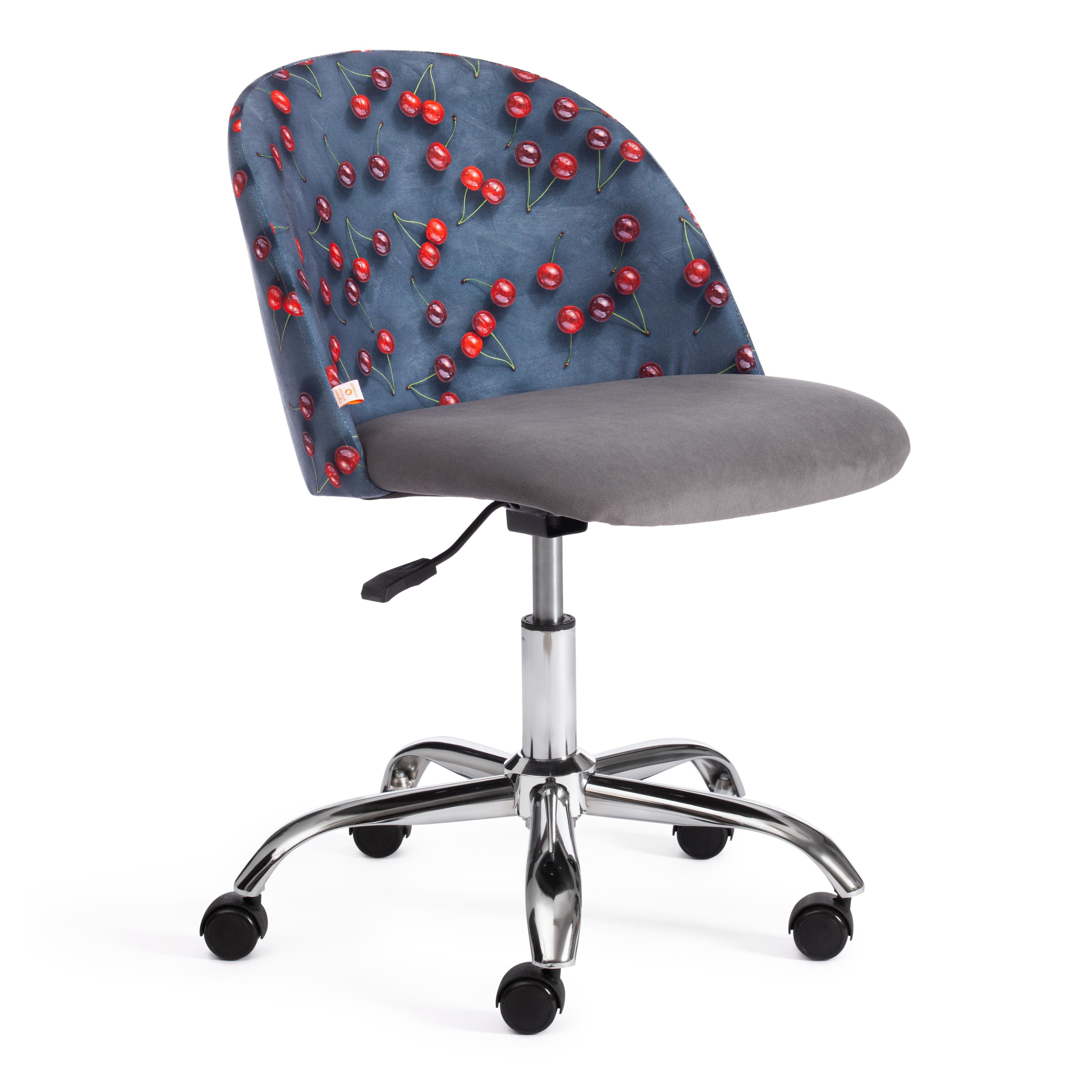 Кресло TetChair Melody ткань-флок, серый, Botanica cherry