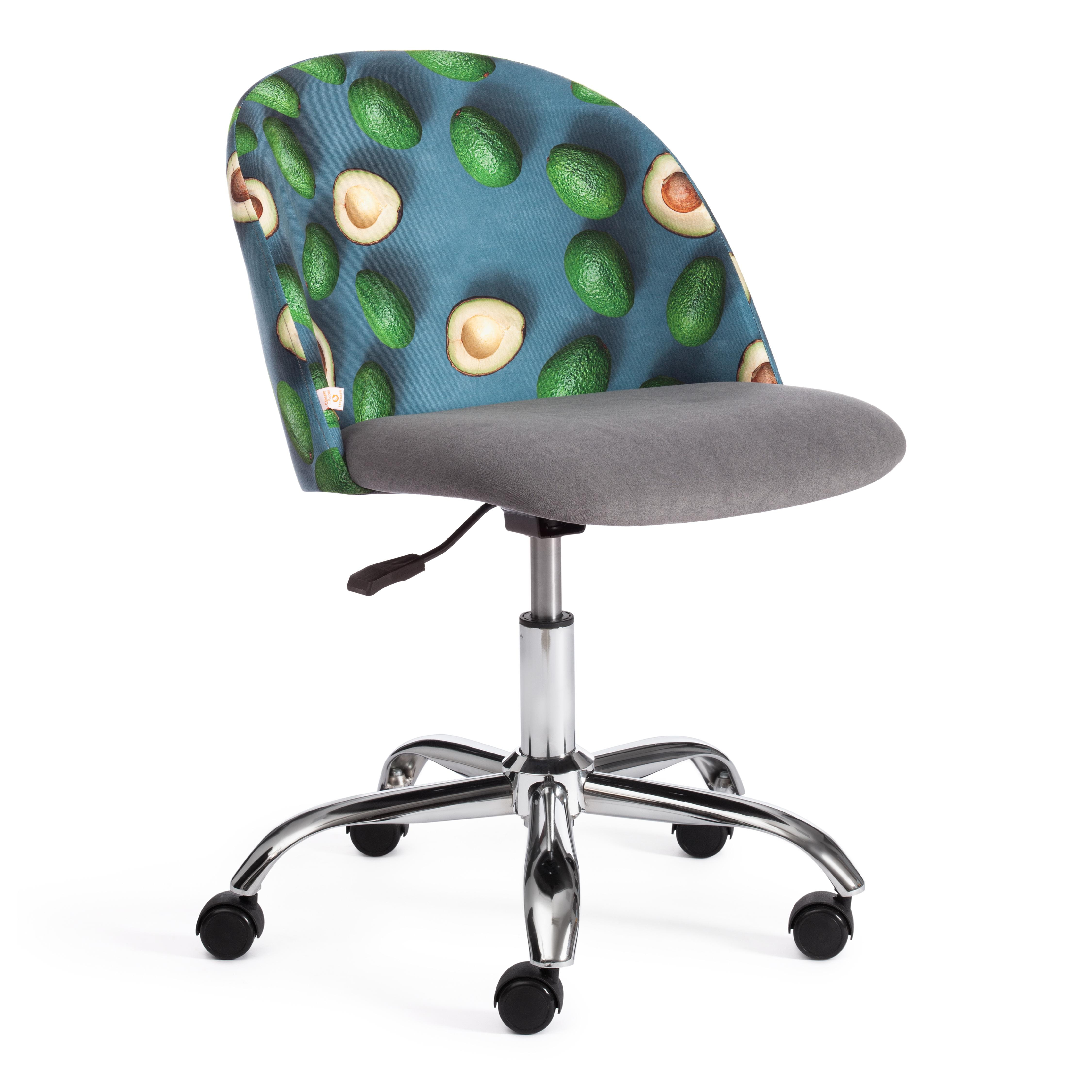 Кресло TetChair Melody ткань-флок, серый, Botanica avocado