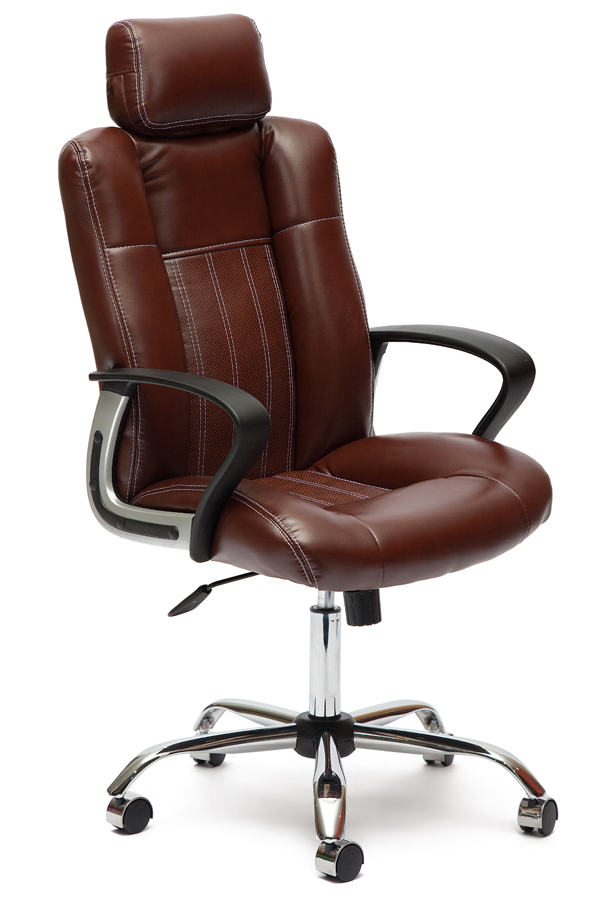 Кресло TetChair Oxford хром коричневый перфорированный 2 TONE