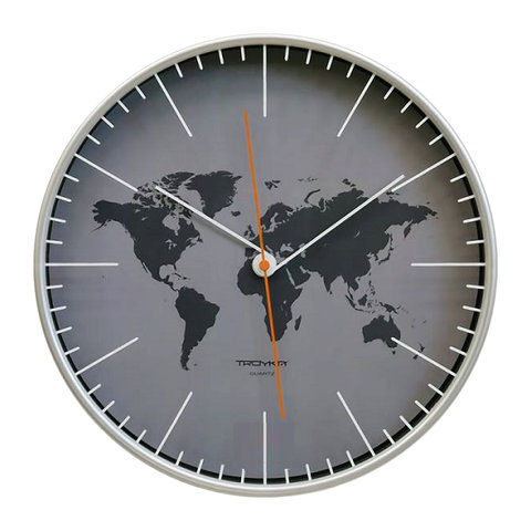 Troyka Часы настенные TROYKA 77777733 Карта мира
