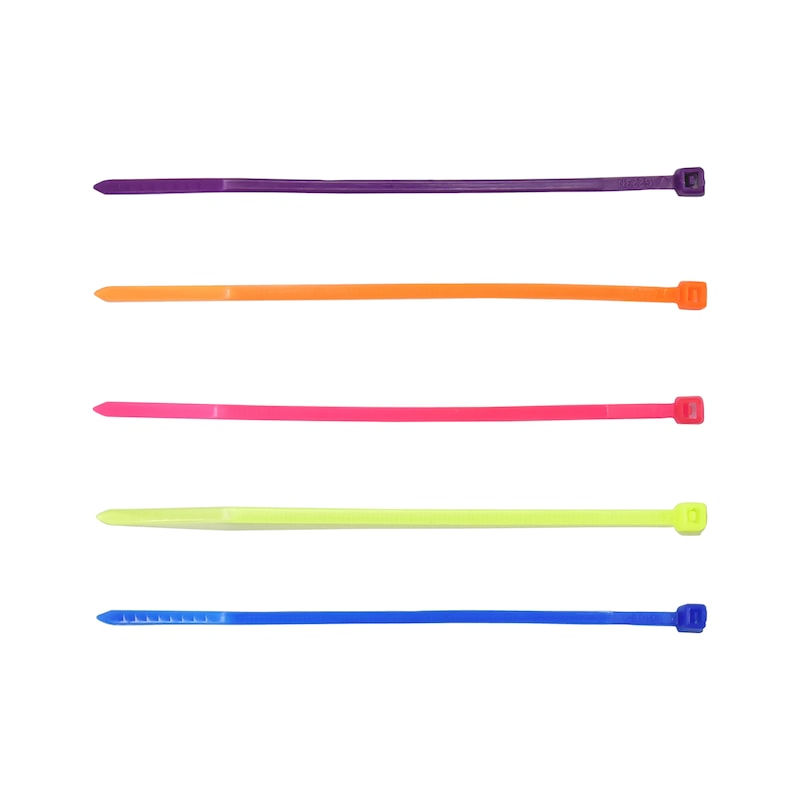 Cable tie set with mixed colours 100pcs Wurth 0502000803