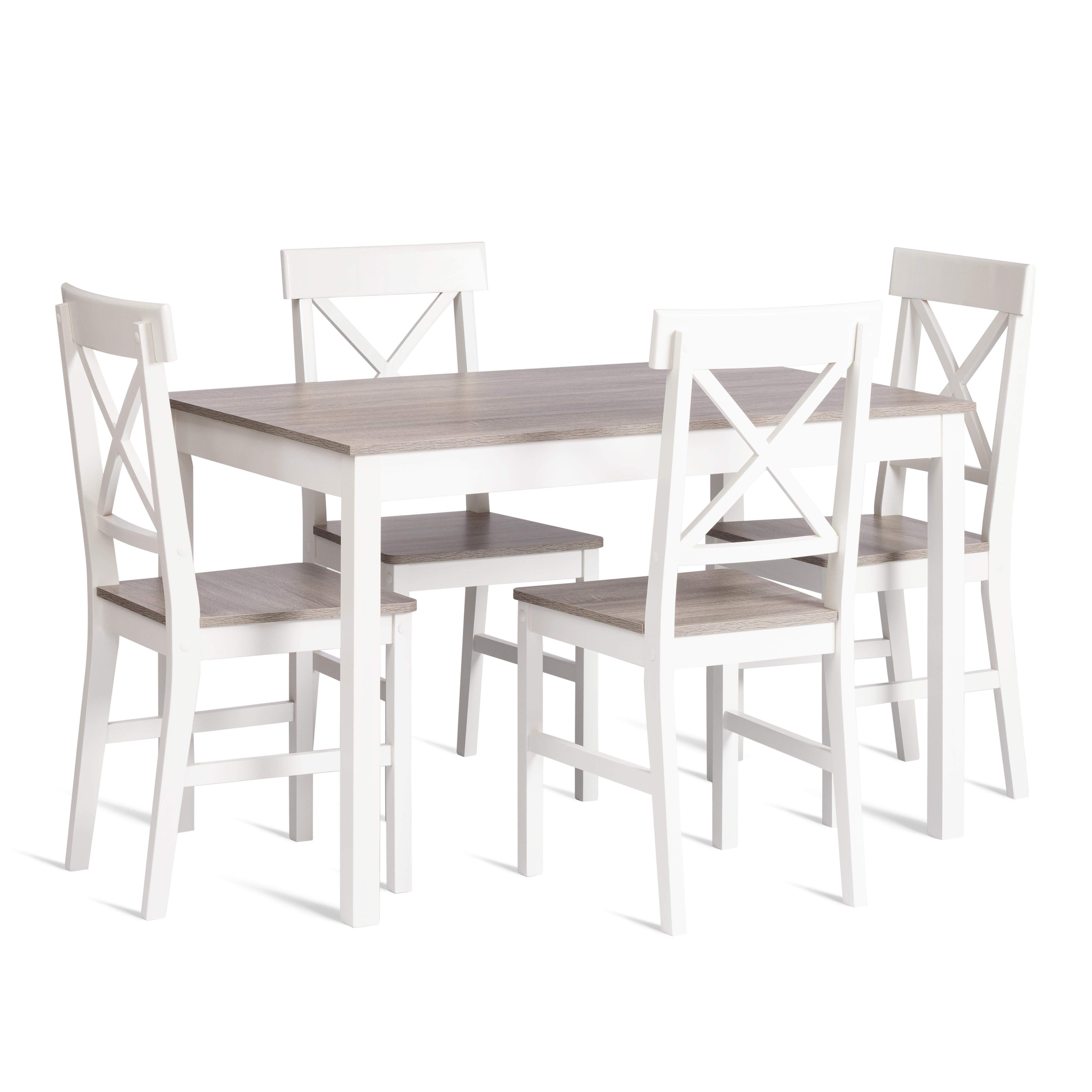    TetChair Hudson Dining Set mod.0104 white-grey