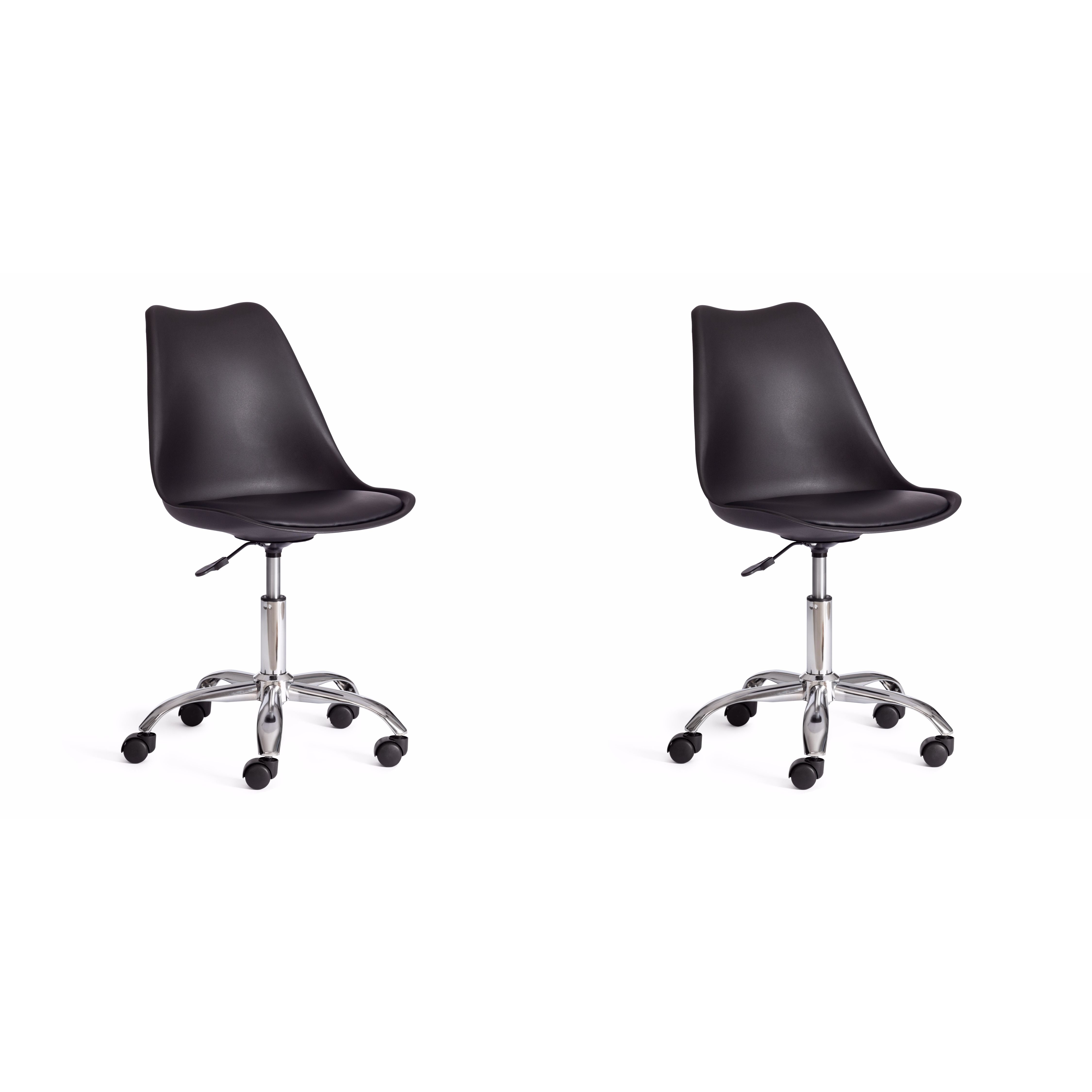   TetChair TULIP 106-1, //PU, 58 x 47 x 97, Black () / Chrome (),  2 .